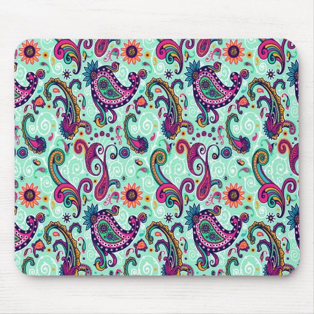 Mousepad Hortelã bonito Paisley (Frente)