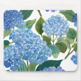 Mousepad Hortênsias Azuis | Belo Arbusto Floral