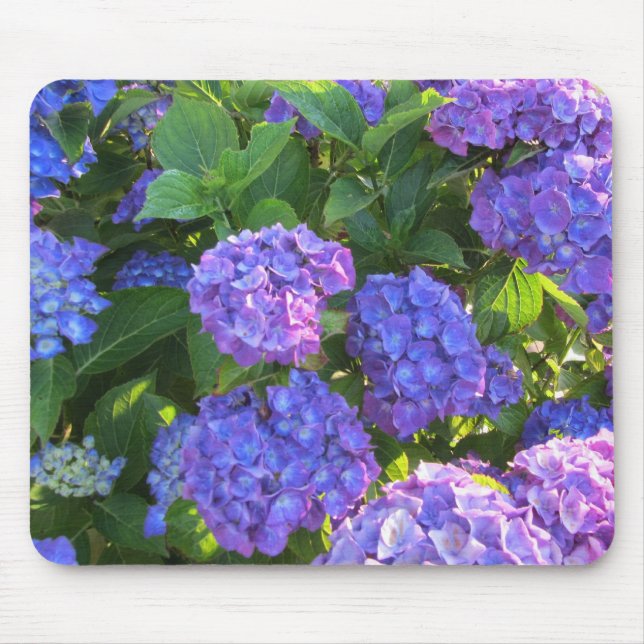 Mousepad Hortênsias Azuis e Roxas (Frente)