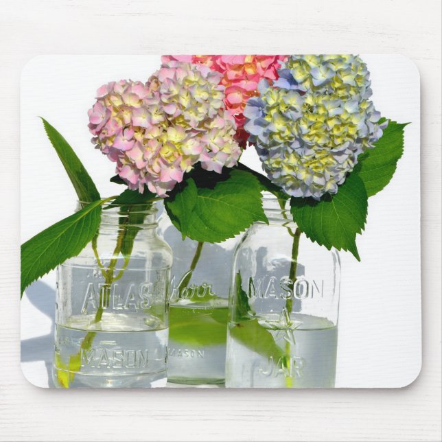Mousepad Hortênsias e Pote de Pedreiro (Frente)