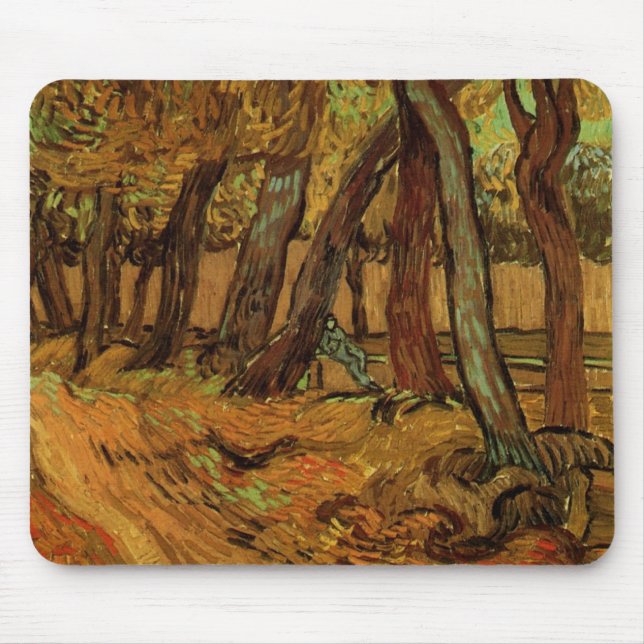 Mousepad Hospital Paul Rua de Jardim Figura por Vincent van (Frente)