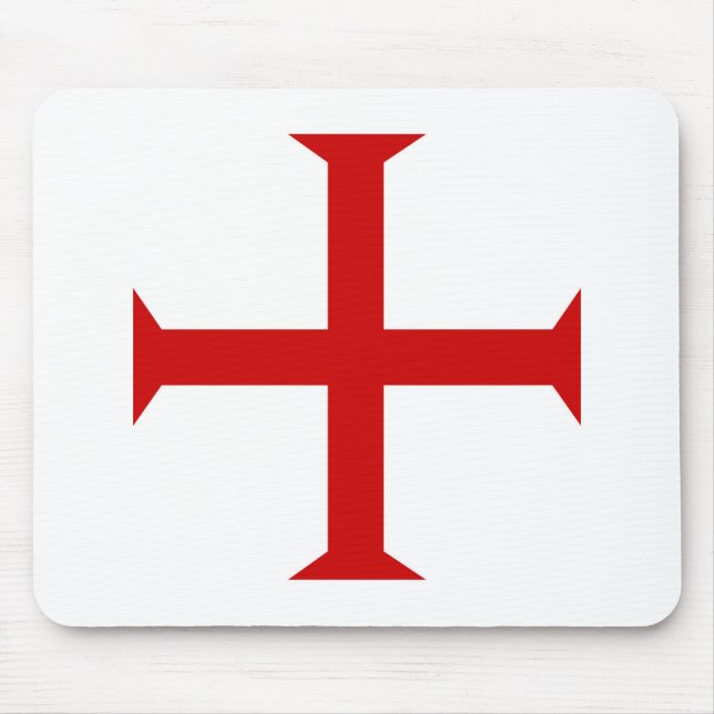 Mousepad hospitall teutonic templar de malta da cruz (Frente)
