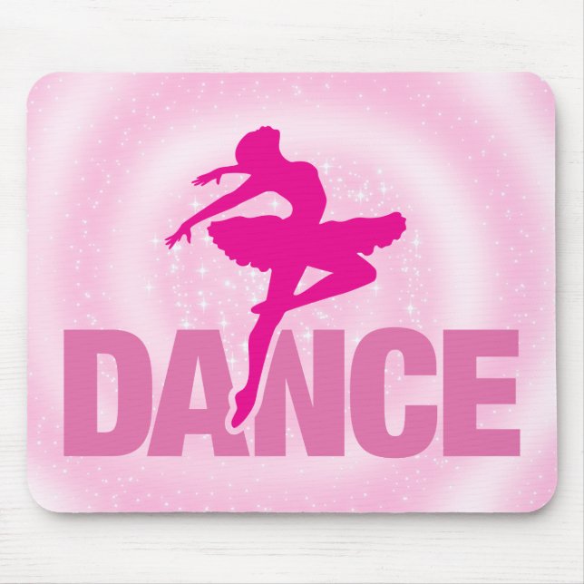 Mousepad Hot Pink Ballerina Dance Sparkle (Frente)
