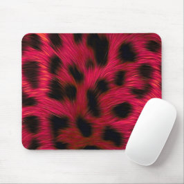 Mousepad Hot Pink Leopard Print Faux
