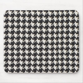 Mousepad Houndstooth Black & White Pattern