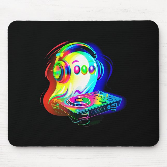 Mousepad House Music Ghost Dj Illusion Óptica Edm Hallowee (Frente)