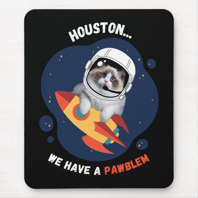 Mousepad Houston Temos Um Pad De Mouse PAWblem (Frente)