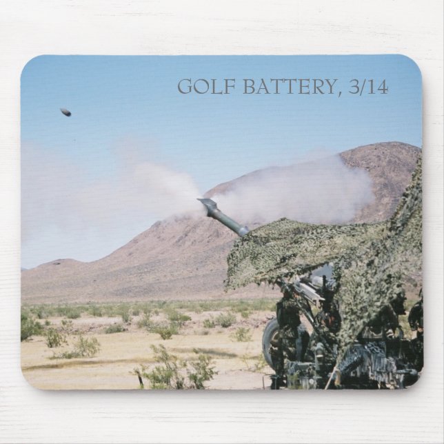 Mousepad Howitzer de 155mm, BATERIA do GOLFE, 3/14 (Frente)