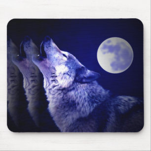 Mousepad Howling Wolf