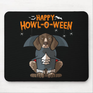 Mousepad Howloween Cachorro Pointer Alemão de Pelo Curto Ha