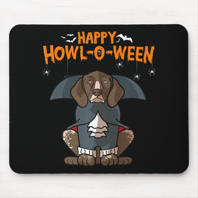 Mousepad Howloween Cachorro Pointer Alemão de Pelo Curto Ha (Frente)