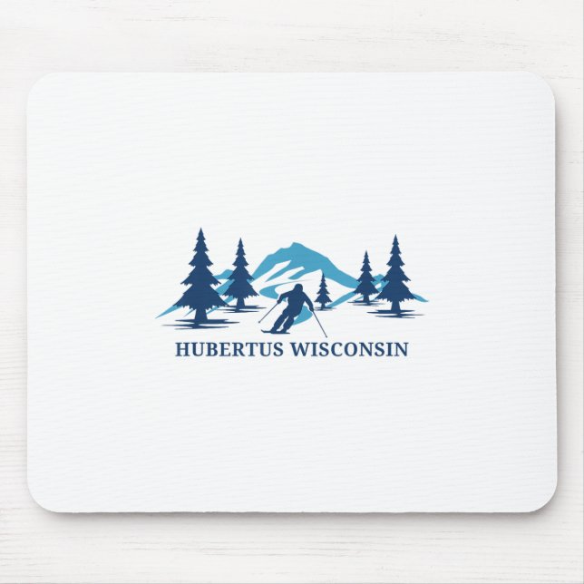 Mousepad Hubertus Wisconsin Ski Resort Skiier _1 (Frente)