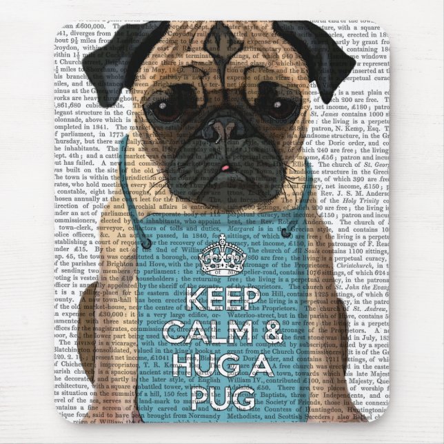 Mousepad Hug a Pug (Frente)
