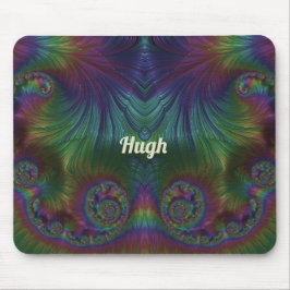 Mousepad HUGH ~ Amarelo Aqua e Design azul