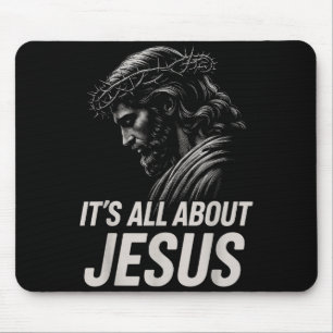 Mousepad Hugvyn É Tudo Sobre Jesus Fé Cristã Patriota
