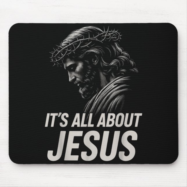 Mousepad Hugvyn É Tudo Sobre Jesus Fé Cristã Patriota (Frente)