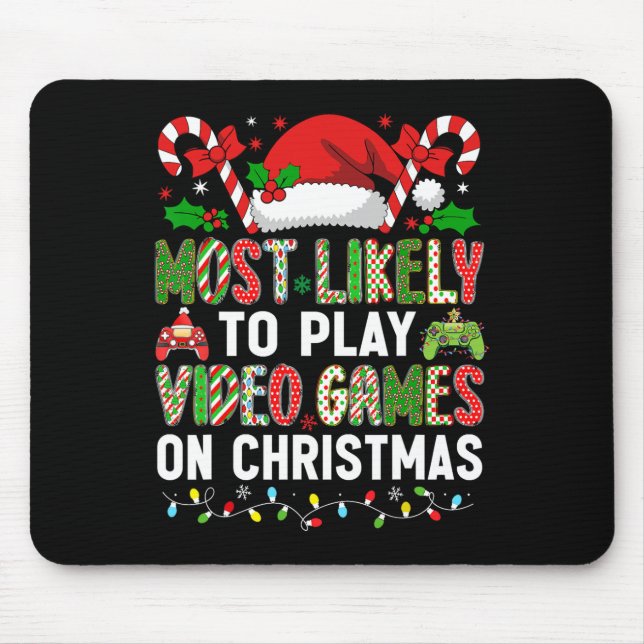 Mousepad Hugvyn Natal Mais Provável Para Tocar Videos games (Frente)