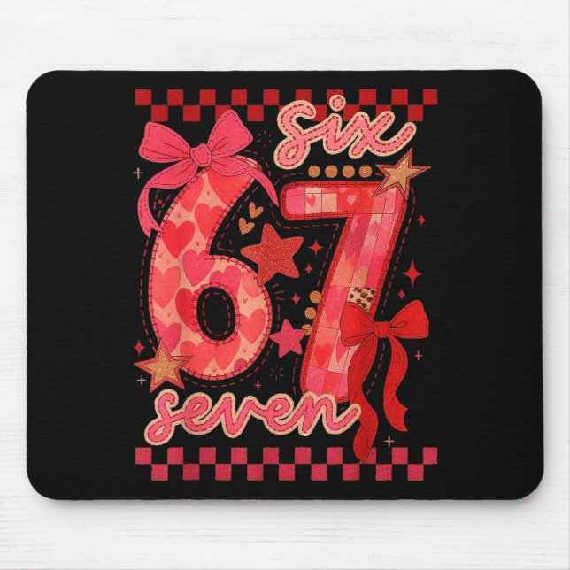 Mousepad Hugvyn Six Seven Dia dos Namorados 6 7 Meme Xadrez (Frente)