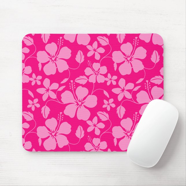 MOUSEPAD HULA HAWAIANA (HIBÍSCO) GOIABA ROSA (Com mouse)