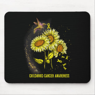 Mousepad Hummingbird Consciência do Cancer de Sunflower