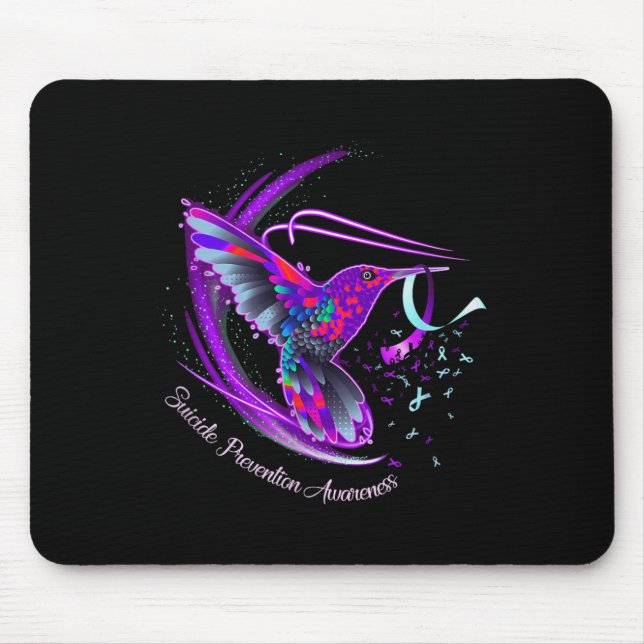 Mousepad Hummingbird Roxo Azul Fita Suicídio (Frente)