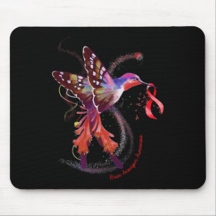 Mousepad Hummingbird Segurando Borgonha Cérebro de Fita Ane