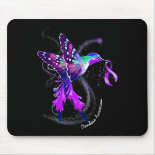 Mousepad Hummingbird Segurando Sobredosagem de Fita Roxa Aw