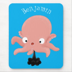 Mousepad Humor animado de polvo de bebê rosa e bonito