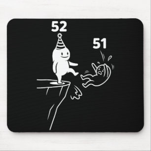 Mousepad Humor de Aniversário de Crianças de 52 Anos Festa 