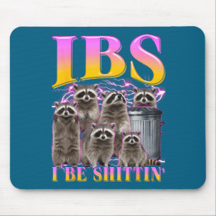 Mousepad Humor de Contrabando de Meme de Guaxinim com IBS G