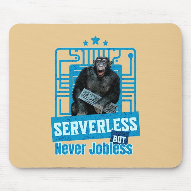 Mousepad Humor de Desenvolvedor de Macaco Engraçado Sem Ser (Frente)