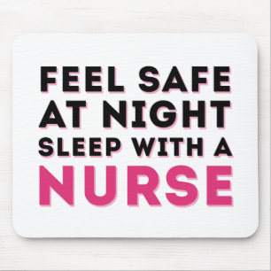 Mousepad Humor de Enfermeira Negra Rosa
