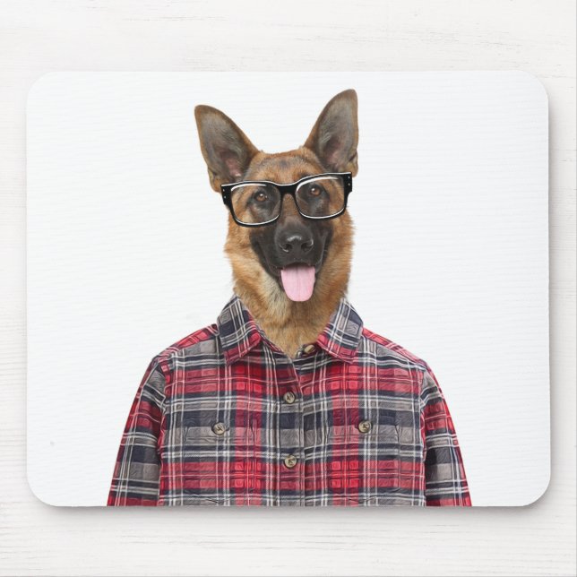 Mousepad Humor de german shepherd (Frente)