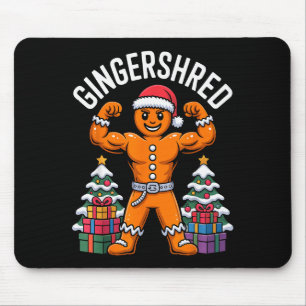 Mousepad Humor de Natal de Gengibre Muscular Ralado Ginásti