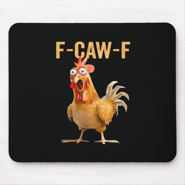 Mousepad Humor Divertido Gótico Corvo F-Caw-F (Frente)