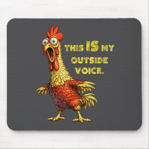 Mousepad Humor Engraçado de Frango Citação de Meme de Galo 