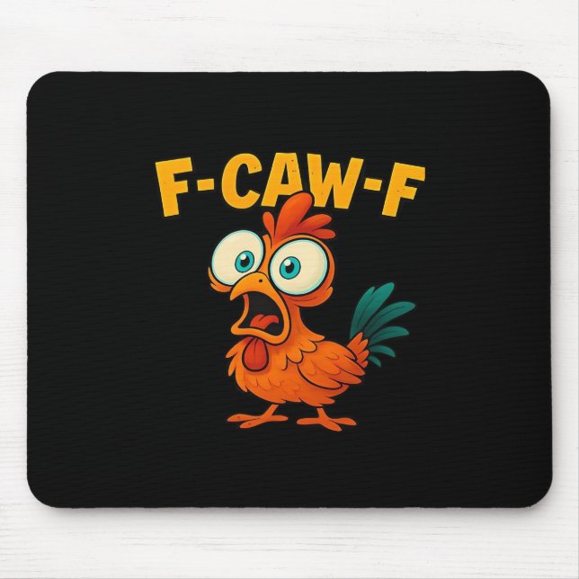 Mousepad Humor Funny Crow F-Caw-F Gothic (Frente)