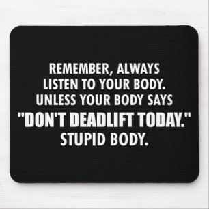 Mousepad Humor inspirador do Gym engraçado