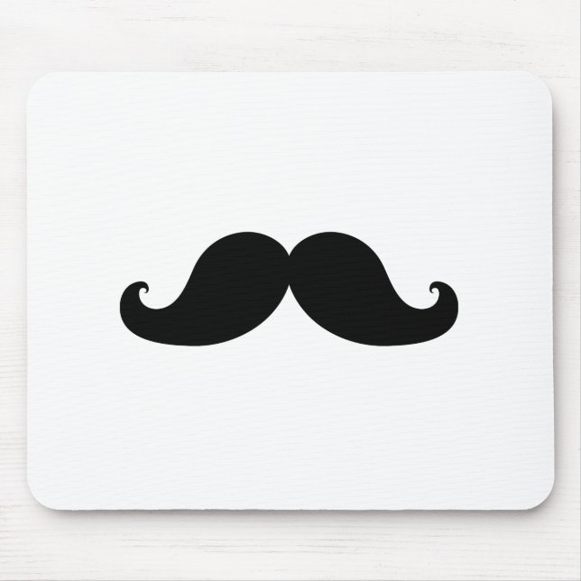 Mousepad Humor preto engraçado do bigode (Frente)