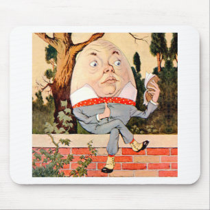 Mousepad Humpty Dumpty Sat em uma parede no país das