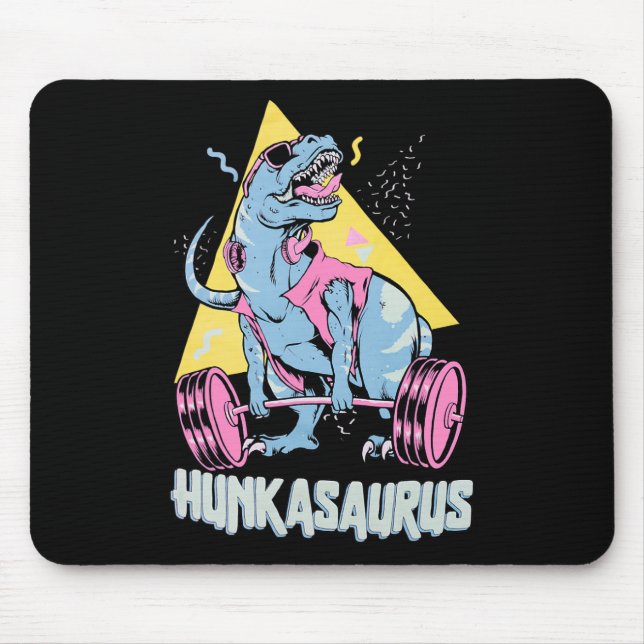 Mousepad Hunkasaurus T Rex Dinossauro Engraçado Ginásio e T (Frente)