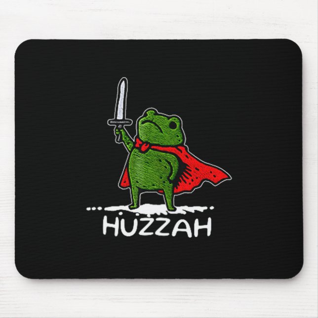 Mousepad Hurra Cavaleiro Sapo Citação Meme Espada Engraçada (Frente)