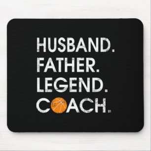 Mousepad Husbynn Padre Legend Treinador Diversão Bysketbyll