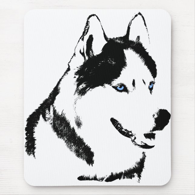 Mousepad Hussepad Siberiano dá cães malamutes (Frente)