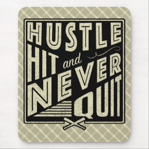 Mousepad Hustle de Baseball Atingido e Nunca Sair do Mato d
