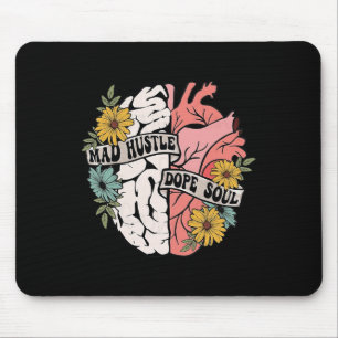 Mousepad Hustle Drug Soul Floral Brain Saúde Mental Awaren