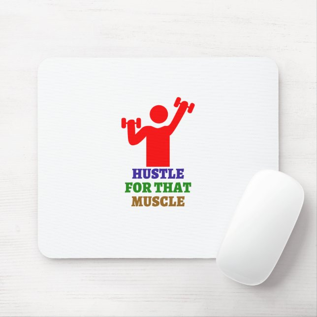 Mousepad Hustle para aquele músculo | As melhores ofertas d (Com mouse)