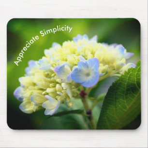 Mousepad Hydrangea Simplicidade Inspiracional