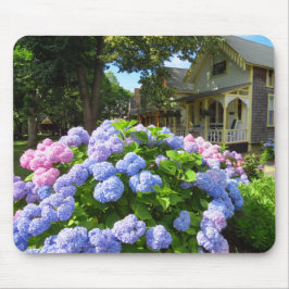 Mousepad Hydrangeas Azuis e Rosa - Vineyard de Martha