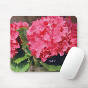 Mousepad Hydrangeas Rosa